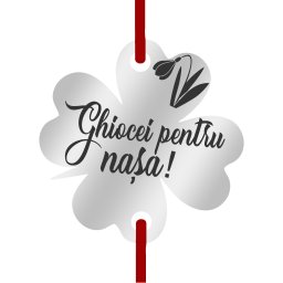 Martisor Bratara Inox Trifoi Argintiu Ghiocei pentru Nasa