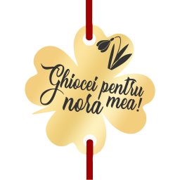 Martisor Bratara Inox Trifoi Auriu Ghiocei pentru Nora
