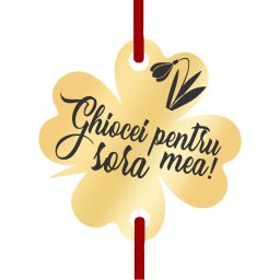 Martisor Bratara Inox Trifoi Auriu Ghiocei pentru Sora