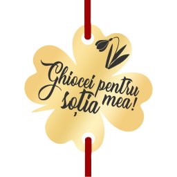 Martisor Bratara Inox Trifoi Auriu Ghiocei pentru Sotie