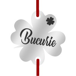 Martisor Bratara Inox Trifoi Argintiu Trifoias Bucurie