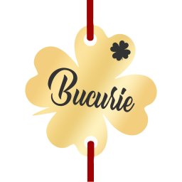 Martisor Bratara Inox Trifoi Auriu Trifoias Bucurie