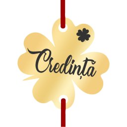 Martisor Bratara Inox Trifoi Auriu Trifoias Credinta