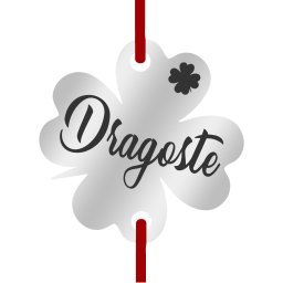 Martisor Bratara Inox Trifoi Argintiu Trifoias Dragoste