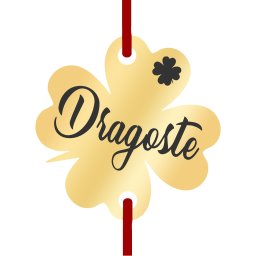 Martisor Bratara Inox Trifoi Auriu Trifoias Dragoste