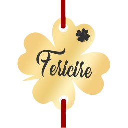 Martisor Bratara Inox Trifoi Auriu Trifoias Fericire