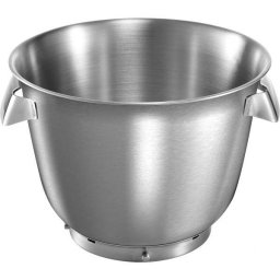 Bol din otel inoxidabil Bosch MUZ9ER1, Ideal pentru cantitati mari de aluat, Volum 5.5 litri, Aluat rezultat 3.5kg, Doua manere solide pentru transportare facila, Greutate 923 grame, Pentru gama OptiMUM