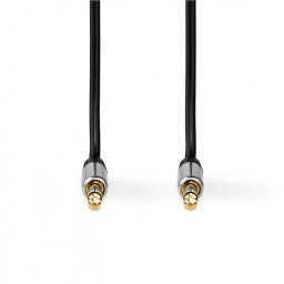 Cablu audio jack stereo 2.5mm la jack stereo 3.5mm 1m, Nedis CAGP21250BK10
