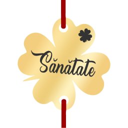 Martisor Bratara Inox Trifoi Auriu Trifoias Sanatate
