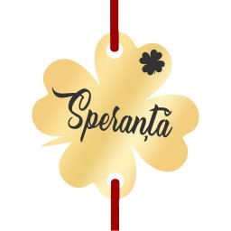 Martisor Bratara Inox Trifoi Auriu Trifoias Speranta