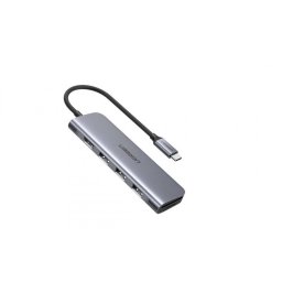 Adaptor 5in1 UGREEN USB-C la 3 Porturi SB3.0-A Hub + HDMI + TF/SD (Space Gray)
