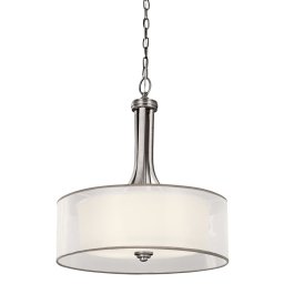 Pendul mare Lacey, argintiu Antique Pewter, D-51cm, H=60-248cm, 4x100W-E27, KL-LACEY-P-L-AP