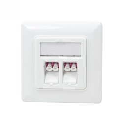 Priza cu 2 x LC duplex Alb, Logilink NK4024
