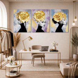 Set Tablouri Canvas - Hidden Golden Lady