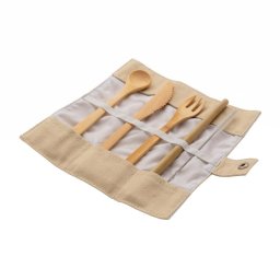 Set de tacamuri ecologice, 5 piese, Everestus, 9IA19315, Bambus, Nylon, Alb