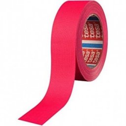 Banda adeziva textila roz fluorescent, 25m x 25mm, Tesa 4671