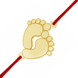 Martisor Bratara Argint 925 Placat Aur 24K Picioruse Bebelus