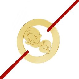 Martisor Bratara Argint 925 Placat Aur 24K Bebe Baiat