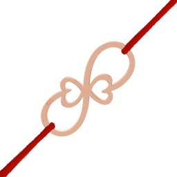 Martisor Bratara Argint 925 Placat Aur Roz 18K Infinit Fundita