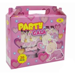 Set petrecere Party bebelus fata, roz, 36 bucati