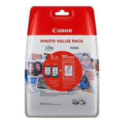 Cartus cerneala Canon PG-545XLPVP, multipack XL(black XL, color XL, hartie foto GP-501 50 coli)