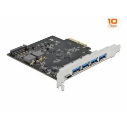 PCI Express x4 cu 1 x USB 3.2 Type-C + 4 x USB-A, Delock 89026