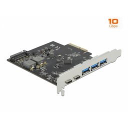 PCI Express x4 cu 2 x USB 3.2 Type-C + 3 x USB-A, Delock 89064