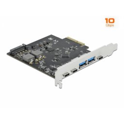 PCI Express x4 cu 3 x USB 3.2 Type-C + 2 x USB-A, Delock 89074