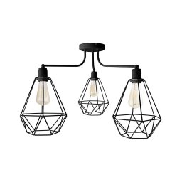 Lustra KARO 3xE27/15W/230V negru