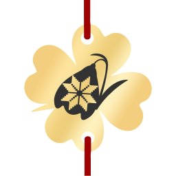 Martisor Bratara Inox Trifoi Auriu Ghiocel Motive Traditionale