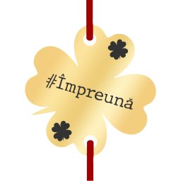 Martisor Bratara Inox Trifoi Auriu Impreuna