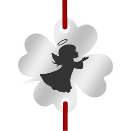 Martisor Bratara Inox Trifoi Argintiu Ingeras