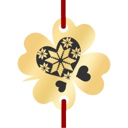 Martisor Bratara Inox Trifoi Auriu Inima Motive Traditionale