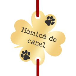Martisor Bratara Inox Trifoi Auriu Mamica de Catel