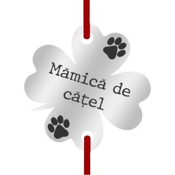 Martisor Bratara Inox Trifoi Argintiu Mamica de Catel
