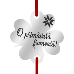 Martisor Bratara Inox Trifoi Argintiu O primavara Frumoasa