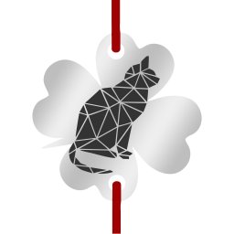 Martisor Bratara Inox Trifoi Argintiu Pisica