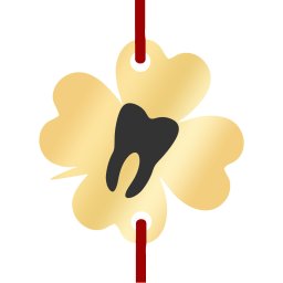 Martisor Bratara Inox Trifoi Auriu Dintisor Stomatolog