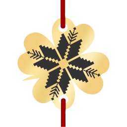 Martisor Bratara Inox Trifoi Auriu Floare Motive Traditionale