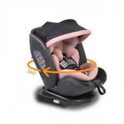 Scaun Auto Pilot Pink Rotativ 360 cu Isofix 0-36 kg