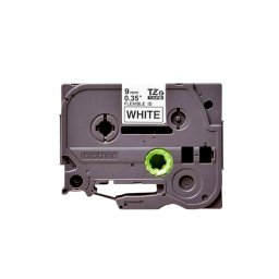 Banda flexibila originala Brother TZe-FX221 Flexi ID, 9 mm, negru pe alb, pentru identificare cabluri si conductori electrici