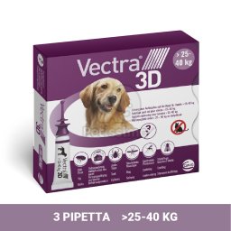 Vectra 3D - spot-on, soluție antiparazitară 3 x 4,7 ml pentru câini de talie mare (25-40 kg, mov)