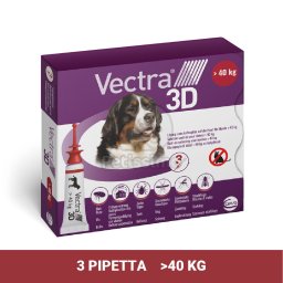 Vectra 3D - spot-on, soluție antiparazitară 3 x 8,0 ml - pentru câini de talie foarte mare (>40 kg, roșu)