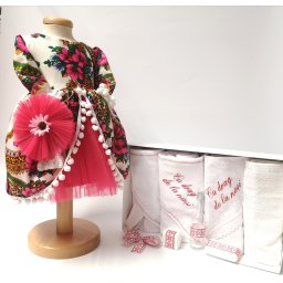 Set Traditional Botez Fetita - Costumas + Trusou - TUL