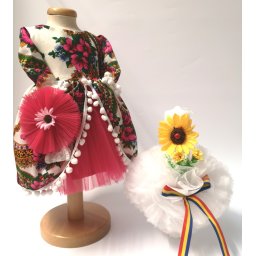 Set Traditional Botez Fetita - Costumas + Lumanare - TUL