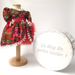 Set Traditional Botez Fetita - Costumas + Cutie trusou - TUL 2