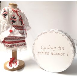 Set Traditional Botez Fetita - Costumas + Cutie trusou 5