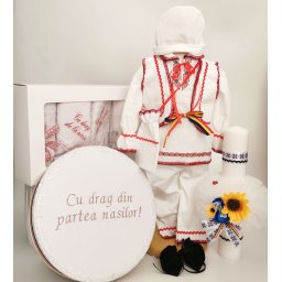 Set Traditional Botez - Costumas+Trusou+Cutie+Lumanare Baiat