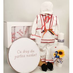 Set Traditional Botez - Costumas+Trusou+Cutie+Lumanare Baiat