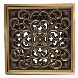 Scurgere pardoseala patrata bronz antichizat,